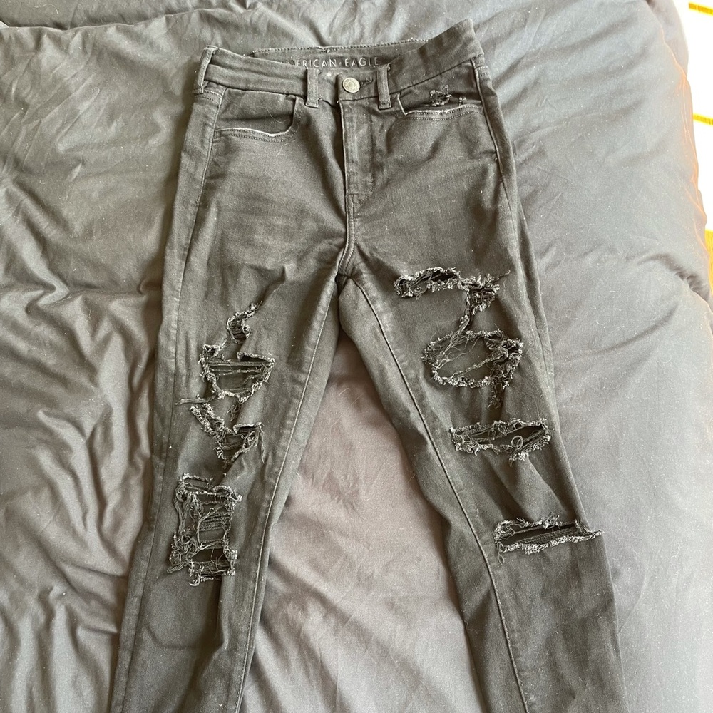 American Eagle Ripped Black Jeans